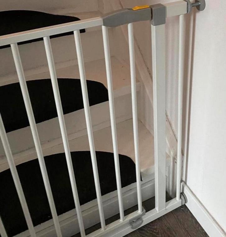 Hauck Klem Traphekje met Verlengstuk, Kinderen en Baby's, Traphekjes, Gebruikt, Klemhekje, Metaal of IJzer, 100 tot 115 cm, Ophalen