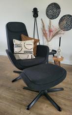 Draaistoel met Hocker, Huis en Inrichting, Fauteuils, Ophalen, Gebruikt, Stof, Modern