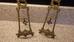 twee vintage messing Fotolijsthouders, Ophalen of Verzenden