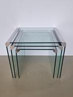 vintage Gallotti & Radice design T35 chroom glazen mimiset, Ophalen, Minder dan 45 cm, Minder dan 55 cm, Glas