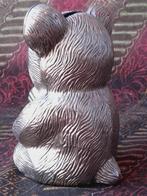 Oude silverplate spaarpot uit Engeland als een beer 12,3 cm., Antiek en Kunst, Ophalen of Verzenden