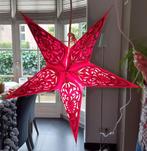 Kerstster rood glitters 40 cm met verlichting z.g.a.n, Diversen, Kerst, Ophalen, Zo goed als nieuw