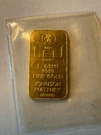 5 gram goudbaar Bank Leu Johnson Matthey, Ophalen of Verzenden, Goud
