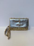 PATRIZIA PEPE Goud glitter crossbody bag tas, Ophalen of Verzenden, Zo goed als nieuw, Overige kleuren, Schoudertasje