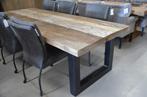 Oud eiken eettafel  265 cm, Eikenhout, 100 tot 150 cm, Verzenden, Vijf personen of meer