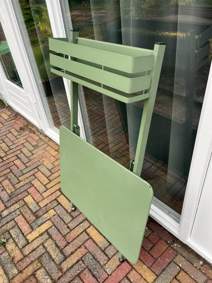 Balkontafel Fermob Bistro - Cactus, Tuin en Terras, Tuintafels, Gebruikt, Rechthoekig, Metaal, Ophalen