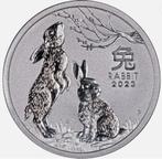 10x zilveren munt rabbit 2023 1/2 OZ / SCHERP GEPRIJSD, Ophalen, Setje, Zilver