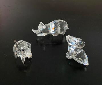 Swarovski pelikaan, neushoorn en varken beschikbaar voor biedingen