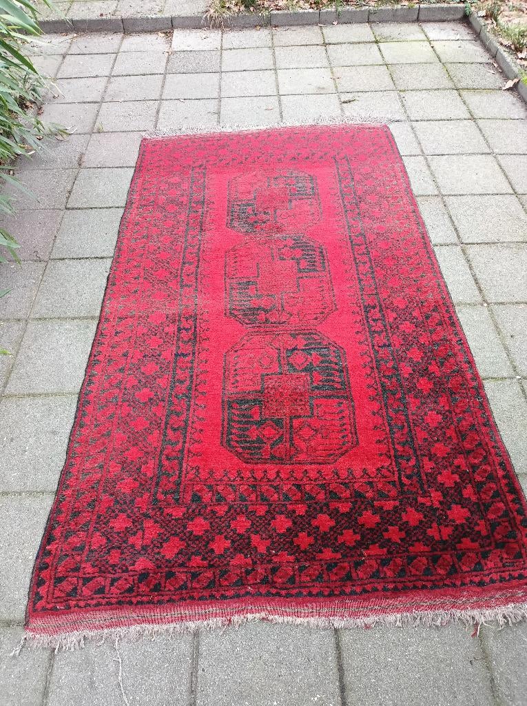 Buchara - Afghaans art-deco tapijt., Ophalen, Gebruikt, 100 tot 150 cm, Art deco