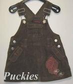 Bruine Dirkje cord jurk maat 68 NIEUW (8097), Meisje, Jurkje of Rokje, Dirkje, Nieuw