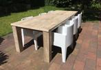 Mooie steigerhouten eettafel, Huis en Inrichting, Ophalen, 200 cm of meer, 50 tot 100 cm, Zo goed als nieuw