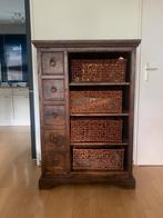 Hardhouten indonesische kast, Huis en Inrichting, Ophalen, 5 laden of meer, 100 tot 150 cm, 50 tot 100 cm