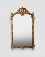 Gouden Schouwspiegel Antieke Stijl Barok spiegel 80x138, Ophalen of Verzenden, Rechthoekig, 50 tot 100 cm, 100 tot 150 cm