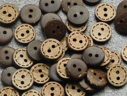 Knopen, materiaal kokosnoot, Hobby en Vrije tijd, Naaien en Fournituren, Nieuw, Knoop of Knopen, Ophalen