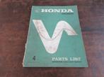 Honda CB350F 1974 parts list, Motoren, Ophalen of Verzenden, Honda