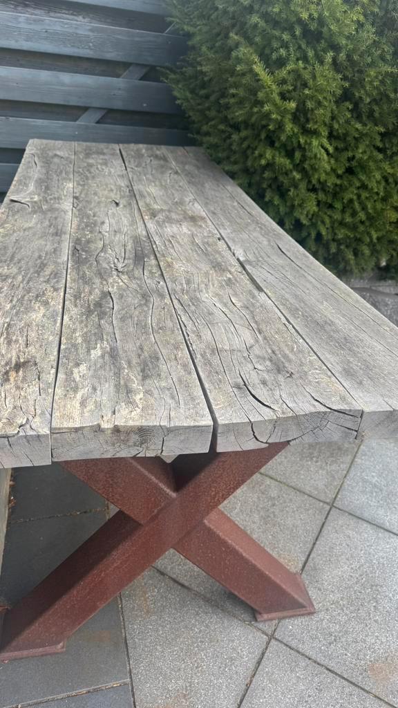 Eikentafel+bankje 30€ wie het eerst komt wie het eerst maalt, Antiek en Kunst, Antiek | Meubels | Tafels, Ophalen of Verzenden