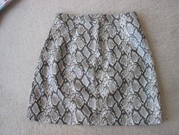 Rok imitatieleer taupe slangenleer dessin Divided H&M beschikbaar voor biedingen