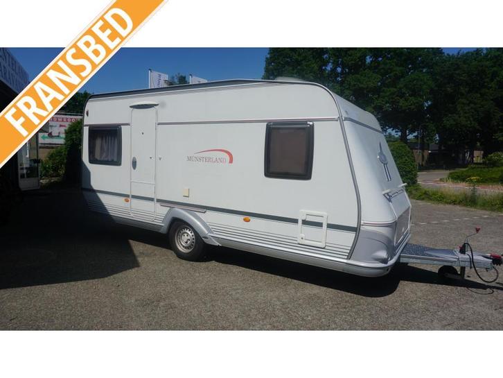 LMC Munsterland 460 TDF voortent, frans bed, Caravans en Kamperen, Caravans, Bedrijf, 1000 - 1250 kg, Rondzit, LMC en Münsterland