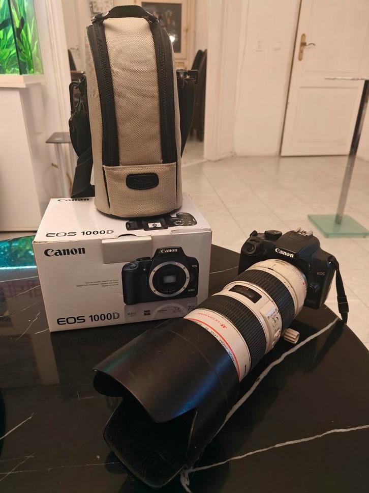 Canon eos 1000d met lens 70-200mm f2.8L is usm, Audio, Tv en Foto, Fotocamera's Digitaal, Gebruikt, Spiegelreflex, Canon, Ophalen of Verzenden