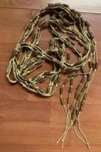 Riem, ceintuur van 'touw' met kraaltjes, Ophalen of Verzenden, Zo goed als nieuw, Zwart