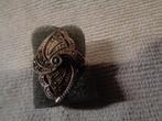 zilveren art deco ring met makasietjes maat 17, Sieraden, Tassen en Uiterlijk, Antieke sieraden, Ophalen of Verzenden, Zilver