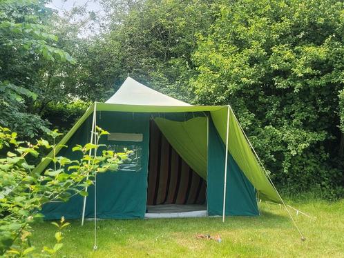 Stevige De Waard Albatros pyramidetent, fris groen, Caravans en Kamperen, Tenten, tot en met 4, Gebruikt, Ophalen