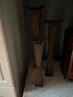 Set van 3 Metalen Kandelaars, Ophalen, Gebruikt, Bruin, Metaal