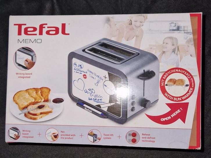Tefal Memo Broodrooster TT400430 - Nieuw in doos!, Witgoed en Apparatuur, Broodroosters, Nieuw, Meer dan 8 standen, Uitneembare kruimellade