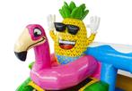 Te Huur: Flamingo Springkussen met zwembadje 10 Personen, Ophalen, Zo goed als nieuw, Verjaardag