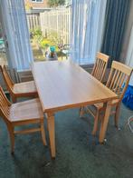 Eettafel met 4 stoelen, Huis en Inrichting, Tafels | Eettafels, Ophalen of Verzenden