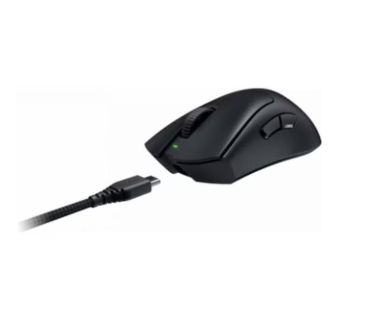 Razer DeathAdder V3 Pro + 8 Khz HyperPolling Dongle 63 gram, Computers en Software, Muizen, Zo goed als nieuw, Muis, Rechtshandig