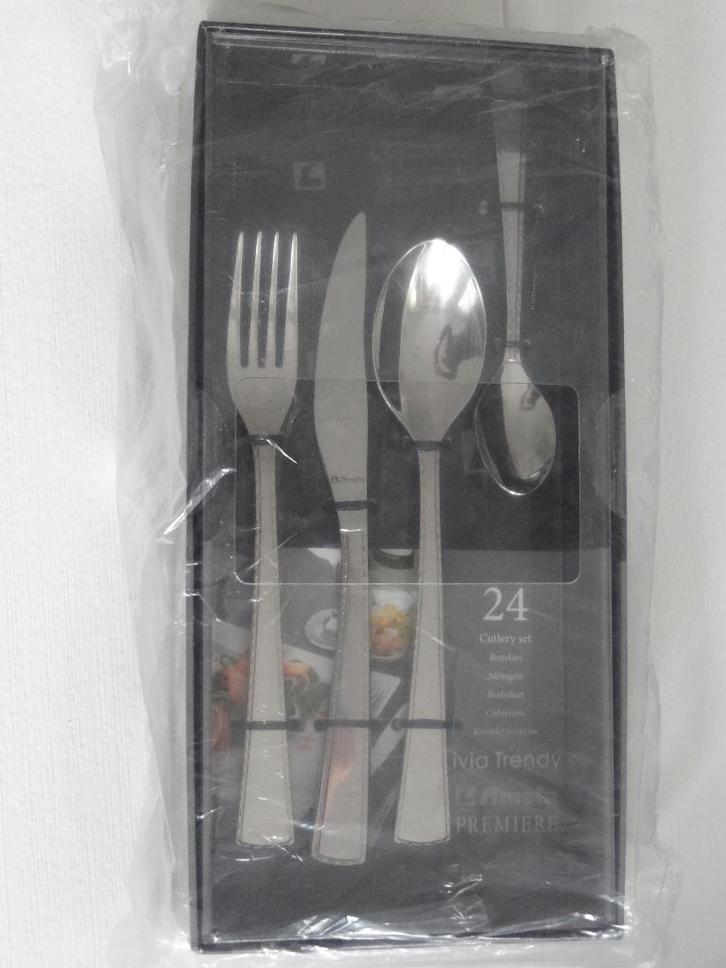 Amefa Livia Trendy Bestekset - 24-delig >Snelle Verzending!<, Huis en Inrichting, Keuken | Bestek, Nieuw, Bestekset, Rvs of Chroom