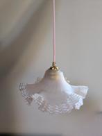 Vintage glazen hanglamp, Ophalen of Verzenden, Zo goed als nieuw, Minder dan 50 cm