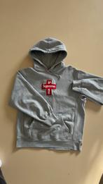 Supreme Cross Box Logo Hoodie Grijs - Maat L, Kleding | Heren, Truien en Vesten, Maat 52/54 (L), Ophalen of Verzenden, Zo goed als nieuw