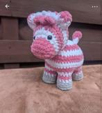 Handgemaakte Zebra Knuffel - Zachte Chenille, Ophalen of Verzenden, Nieuw, Overige typen