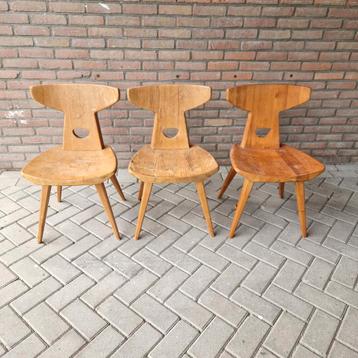 Jacob Kielland Brandt set van 3 vintage  stoelen  beschikbaar voor biedingen