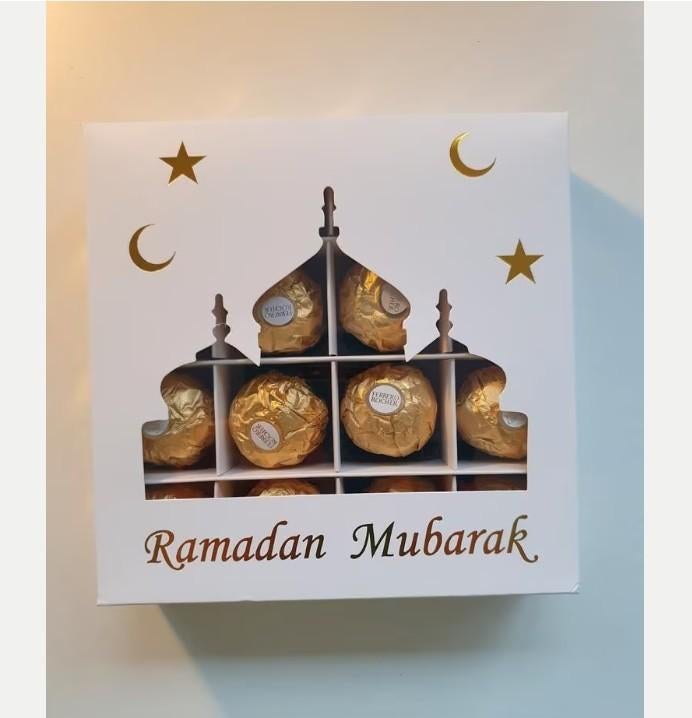 Ramadan geschenkdoos met 16 Ferroro rocher chocolaatjes, Ophalen of Verzenden, Nieuw
