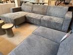 Hoekbank Bruin Stof 275x150 Direct/Leverbaar/Enschede E-6011, Hout, 250 tot 300 cm, Nieuw, Ophalen of Verzenden
