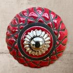 Rode kastknop met zwarte lijnen., Ophalen of Verzenden, Nieuw