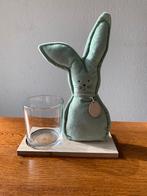 Paashaas met Glas (Waxinelicht of Plantje) op Plankje Nieuw, Ophalen of Verzenden, Nieuw