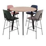 MN Easy Ronde Bartafel Zwart Scandinavisch Eiken B120, Huis en Inrichting, Tafels | Statafels, Ophalen of Verzenden, Nieuw