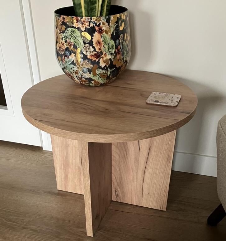 Set van 2 ronde salontafels, in nieuwstaat, Huis en Inrichting, Tafels | Salontafels, Zo goed als nieuw, Minder dan 50 cm, 50 tot 100 cm