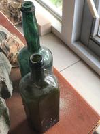 Bodemvondst AMSTERDAM: oude groene FLESSEN 19de eeuw intact!, Antiek en Kunst, Antiek | Glas en Kristal, Verzenden