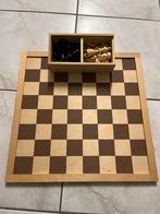 Schaakbord met houten schaakstukken, Ophalen of Verzenden, Zo goed als nieuw
