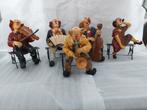 5 clowns beeldjes met stoel en muziekinstrumenten, Verzamelen, Beelden en Beeldjes, Ophalen, Gebruikt