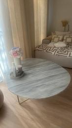 LUXE MARMEREN SALONTAFEL (origineel 600,-), Huis en Inrichting, Gebruikt, 100 tot 150 cm, Metaal, Minder dan 50 cm
