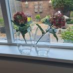2 dikwandige helder glazen vazen decoratie bakken, Huis en Inrichting, Woonaccessoires | Vazen, Overige kleuren, Ophalen of Verzenden