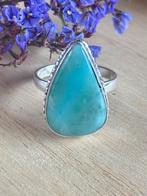 Larimar Ring - Maat 19 - Edelsteensieraden, Blauw, Nieuw, Ophalen of Verzenden, Met edelsteen