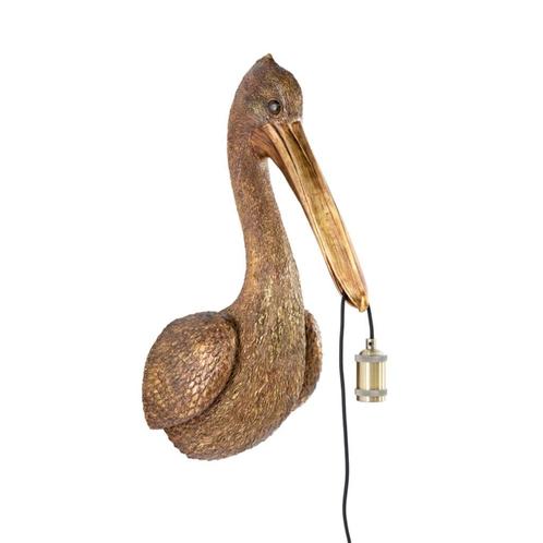 Wandlamp Pelikaan - 33x28x63cm - in 3 kleuren leverbaar, Huis en Inrichting, Lampen | Wandlampen, Nieuw, Ophalen of Verzenden