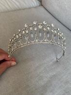 prinses Diana Tiara met Kristallen en parels, Ophalen of Verzenden, Nieuw, Overige materialen, Verzilverd
